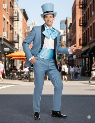Dumb and Dumber Blue Tuxedo Costume & Hat