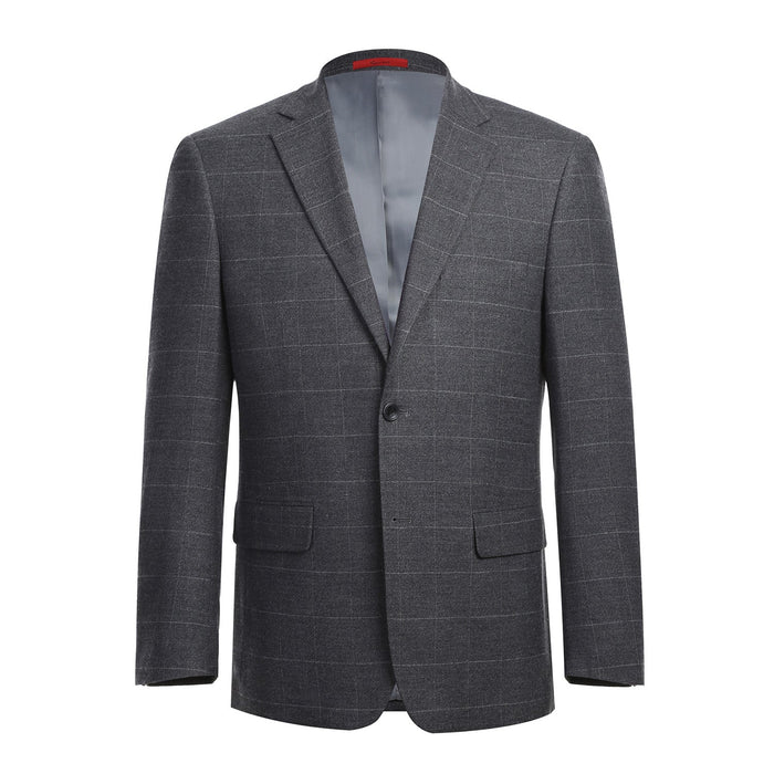 Men's Slim Fit Checked Suit by Renoir