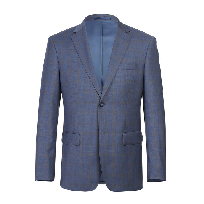 566-2 Men's New Slim Fit Wool Suit by Renoir