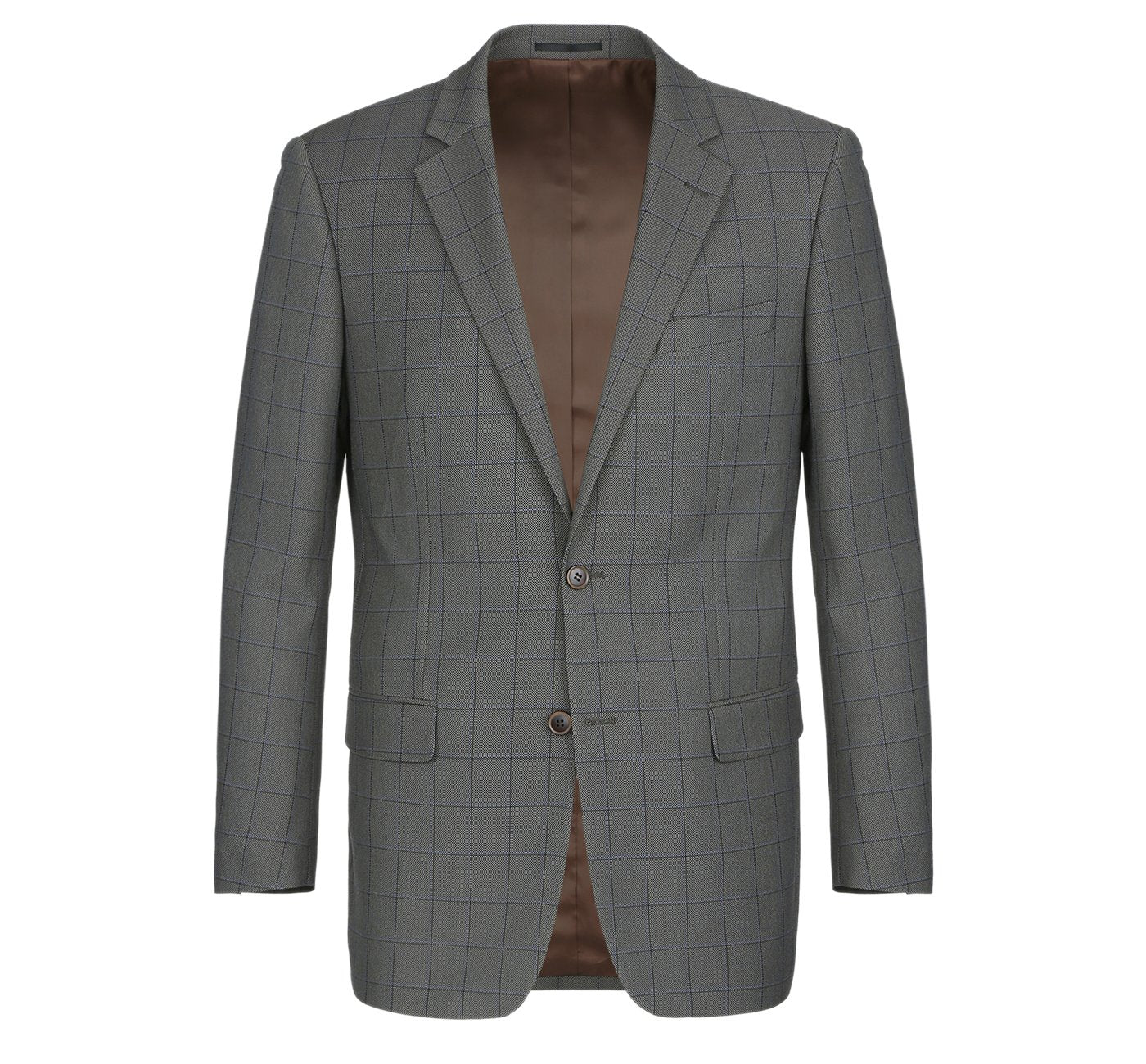 Men's Windowpane Check Two Piece Classic Suit