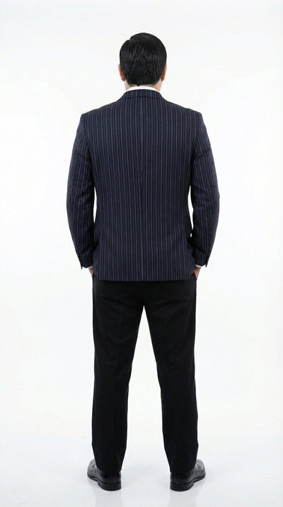 Men’s Black Pinstripe Blazer Gomez Addams Inspired Jacket – Vintage Double Breasted Formal Blazer, Classic Party Costume Wear, Elegant Evening