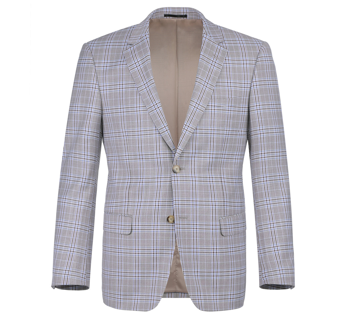 Men's Slim Fit 2-Piece Check Suit Renoir