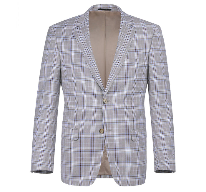 Men's Slim Fit 2-Piece Check Suit Renoir