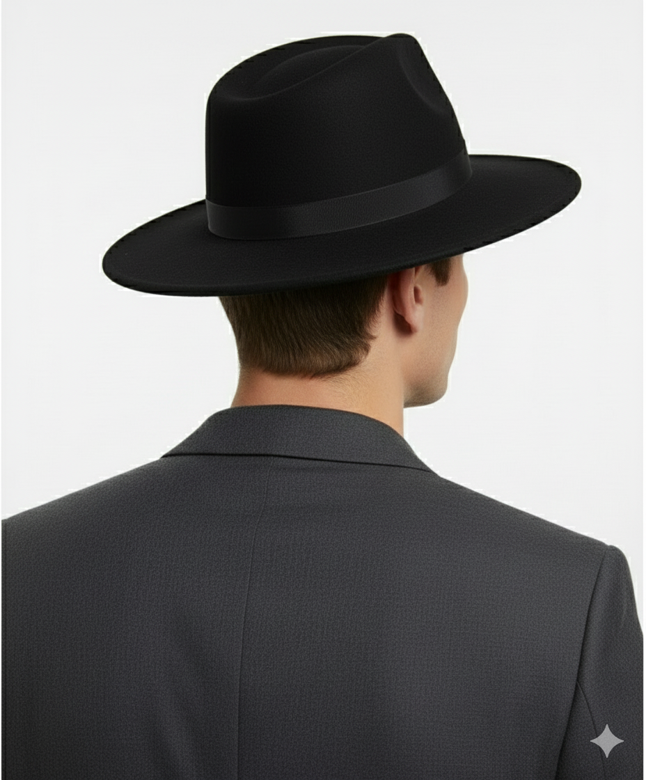 Classic Wool Felt Fedora with Black Band