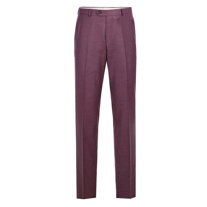 Men's Slim Fit Berry Suit with Notch Lapel