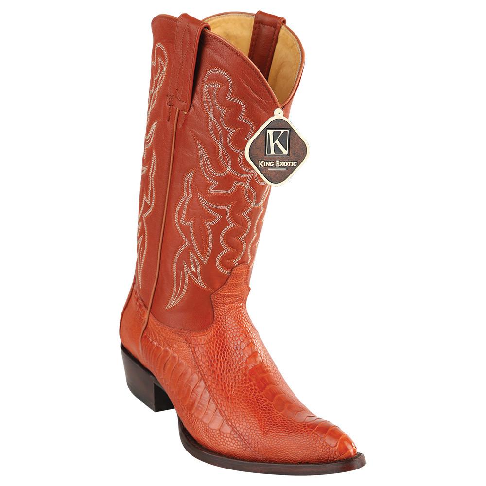 King Exotic Ostrich Leg J-Toe Cowboy Boot