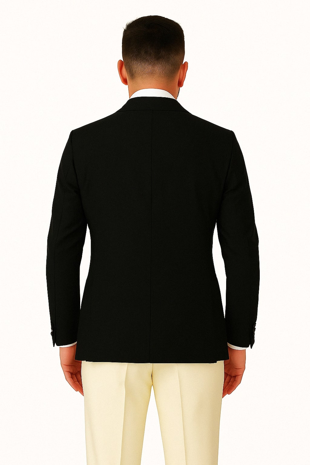 Black and Ivory Shawl Lapel 3-Piece Tuxedo