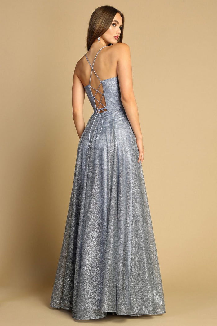 Adora Design 3170 Glitter Corset A-Line Long Formal Prom Dress