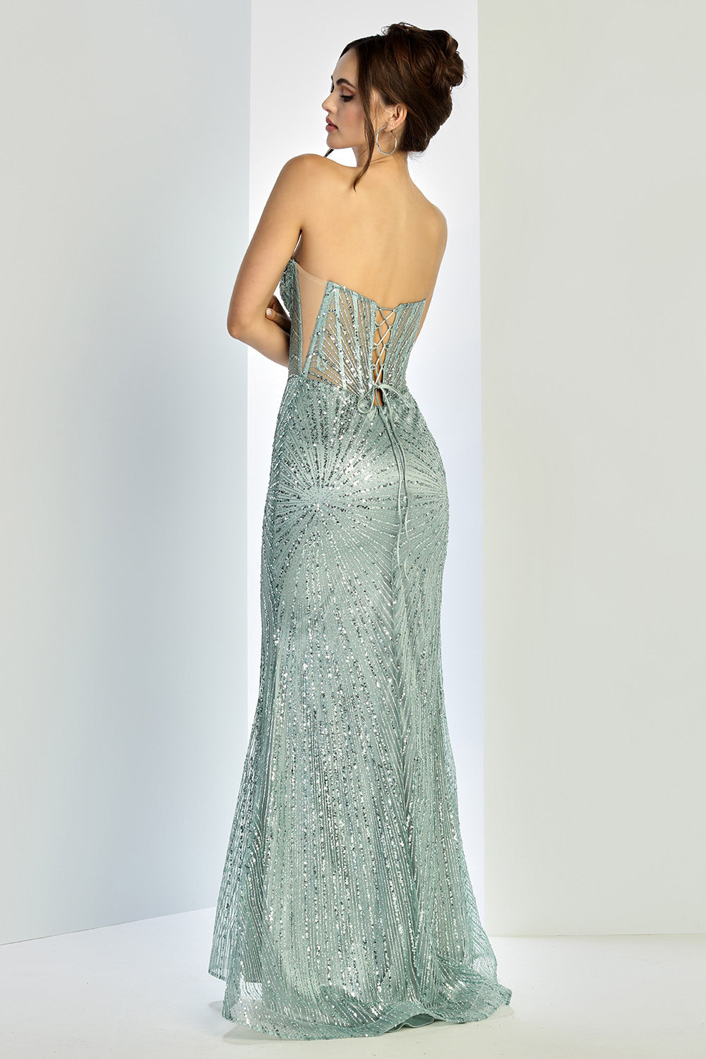 Adora Design 3279 Strapless Beaded Corset Mermaid Prom Dress