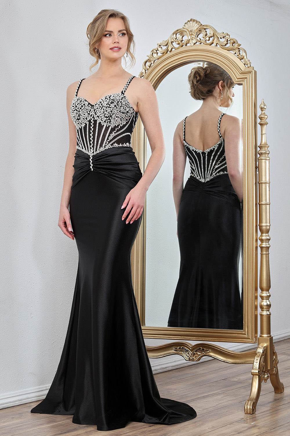Adora Design 3294 Long Beaded Mermaid Corset Formal Prom Dress