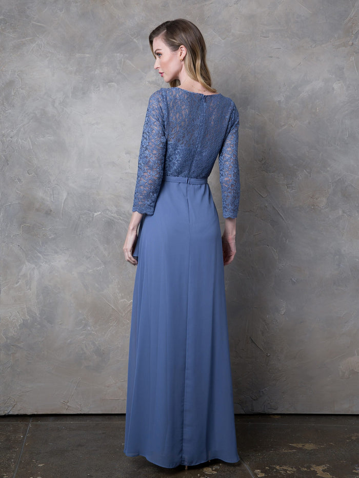 Eva Fashion 3446 3/4 Sleeve Mother of the Bride Dress Lace Ankle Length Formal Gown