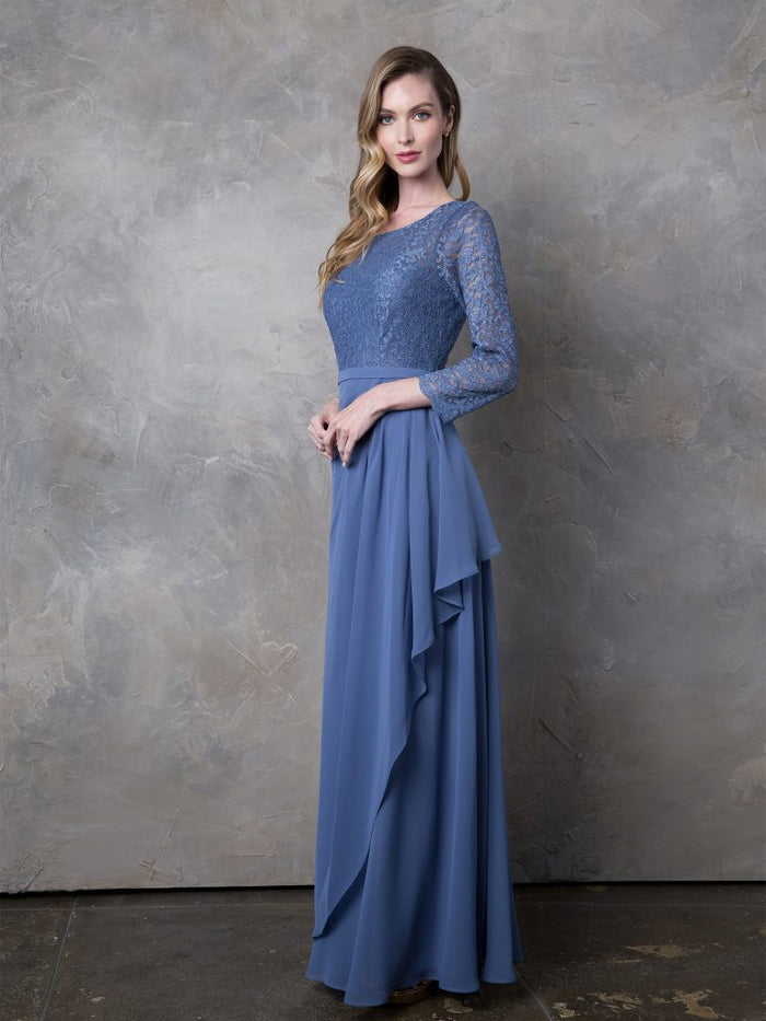 Eva Fashion 3446 3/4 Sleeve Mother of the Bride Dress Lace Ankle Length Formal Gown