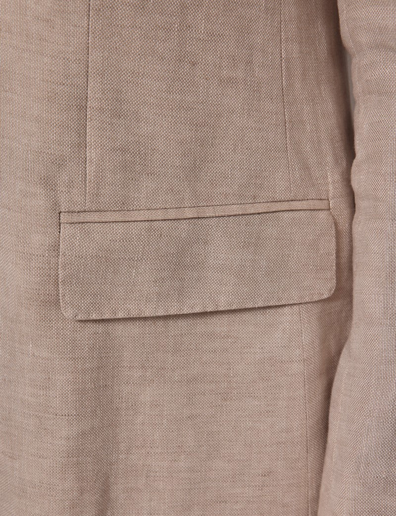 Men's Summer Linen Suit - Cream Wedding Style