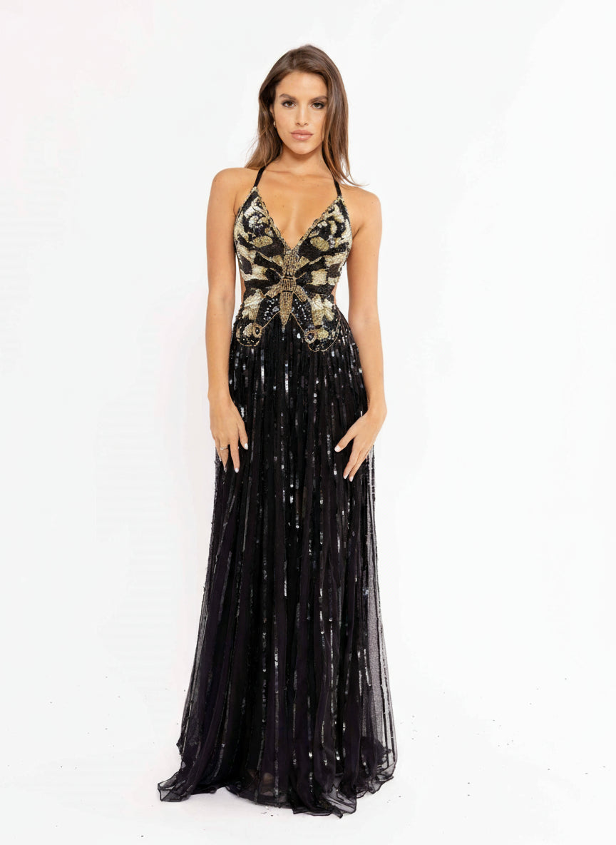 Primavera Couture 3957 - Sequin Beaded Evening Gown