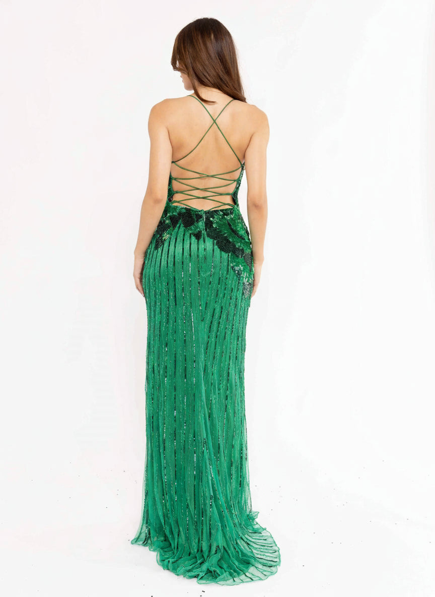 Primavera Couture 3961 - Sequin Beaded Fitted Prom Dress