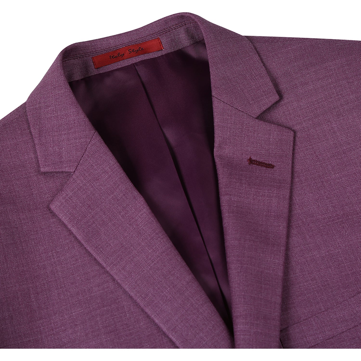 Men's Slim Fit Berry Suit with Notch Lapel