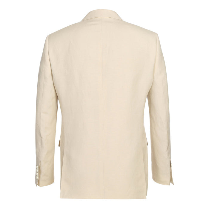 Slim Fit Checked Linen Suit 611-6 by Renoir