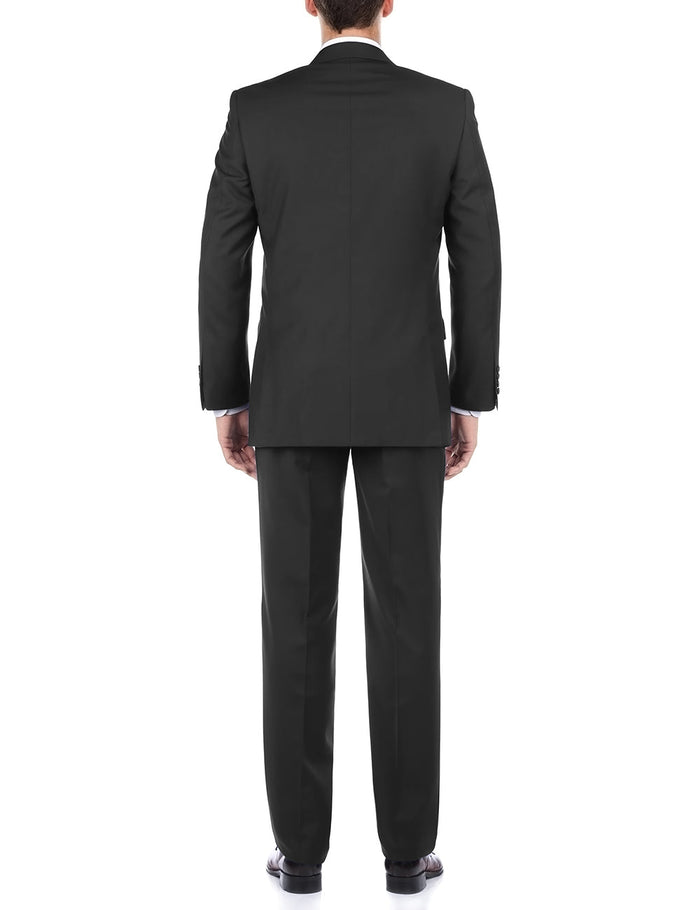 Bevagna Black Wool 2 Piece Suit Regular Fit