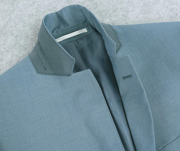 Light Blue Slim Fit 2 Piece Suit by Renoir