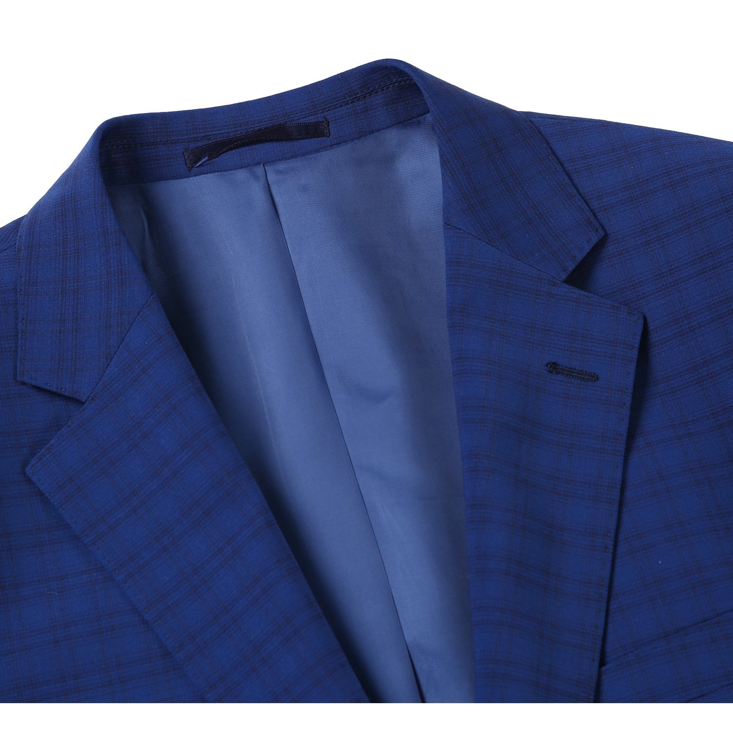 Men's Classic Fit Wool Blend Checked Suit by Renoir