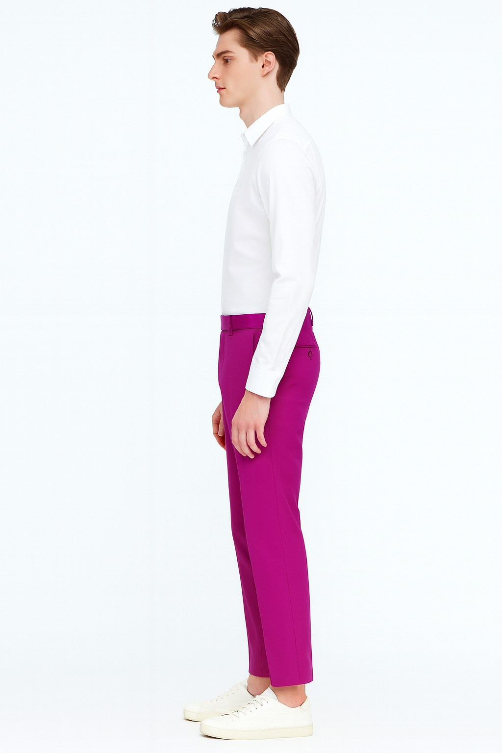 Men’s Fuchsia Slim Fit Dress Pants