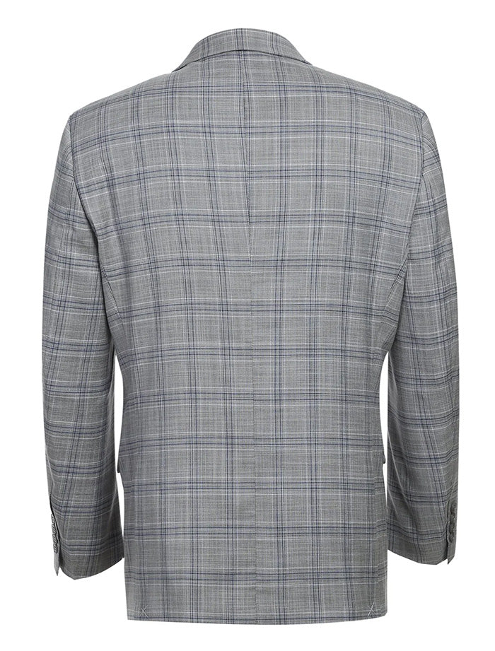 Lozano Gray Plaid Regular Fit 2 Piece Suit