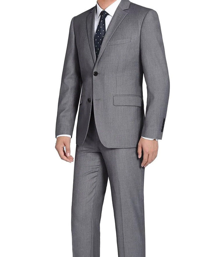 Bevagna Gray Wool Regular Fit 2 Piece Suit