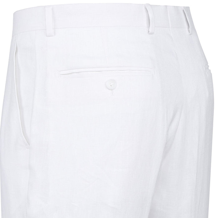 Linen Suit 2 Piece, 2 Buttons, Regular Fit - White