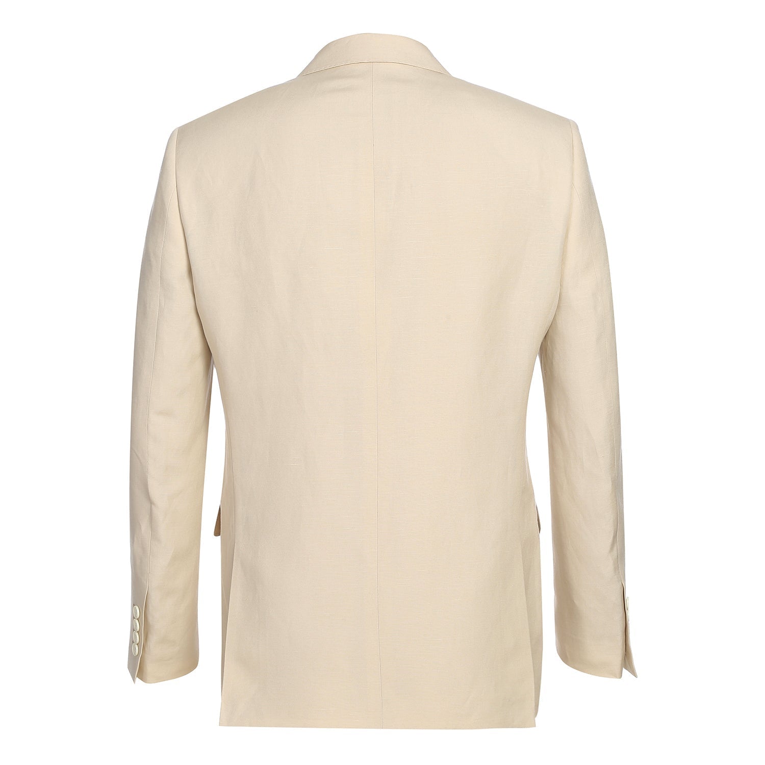 611-3 Men's Slim Fit Checked Linen Suit by Renoir