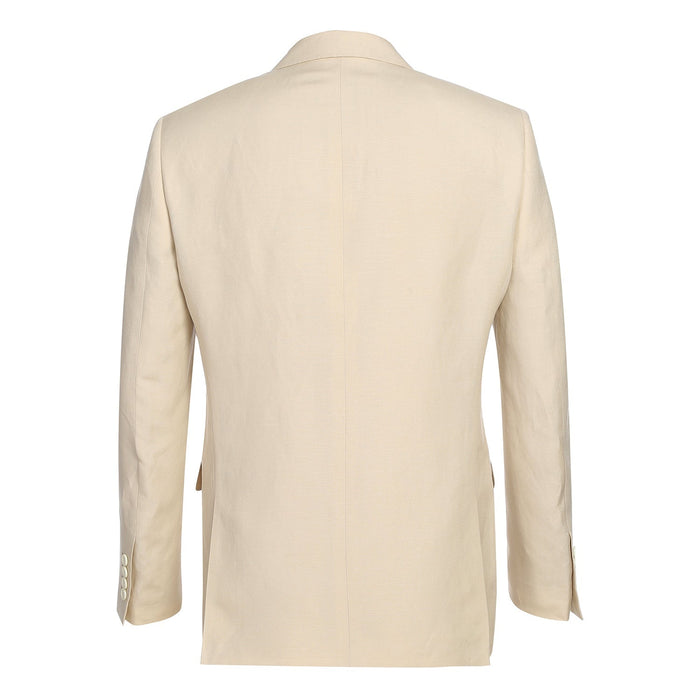611-3 Men's Slim Fit Checked Linen Suit by Renoir