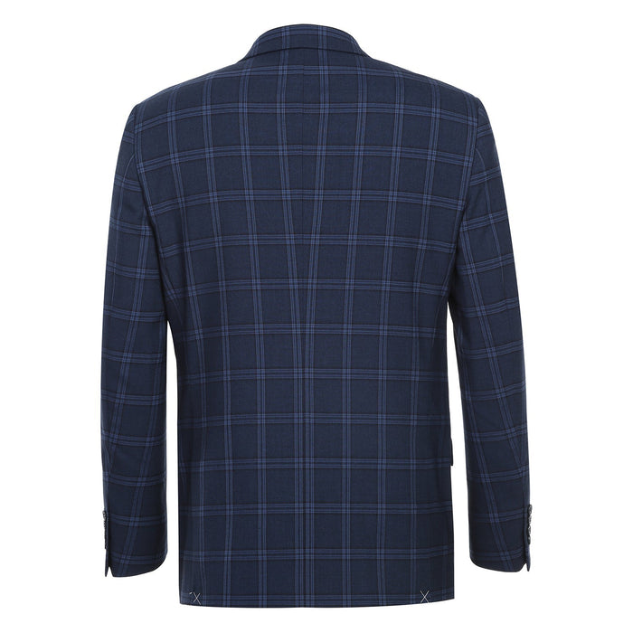 Men's Slim Fit Checked Suit 293-22 by Renoir
