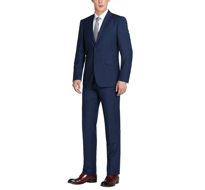 Men's Slim Fit 2-Piece Notch Lapel Suit by Renoir