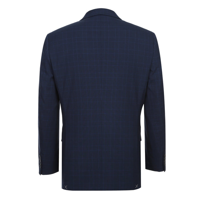 Men's Checked Classic Fit Suit by Renoir