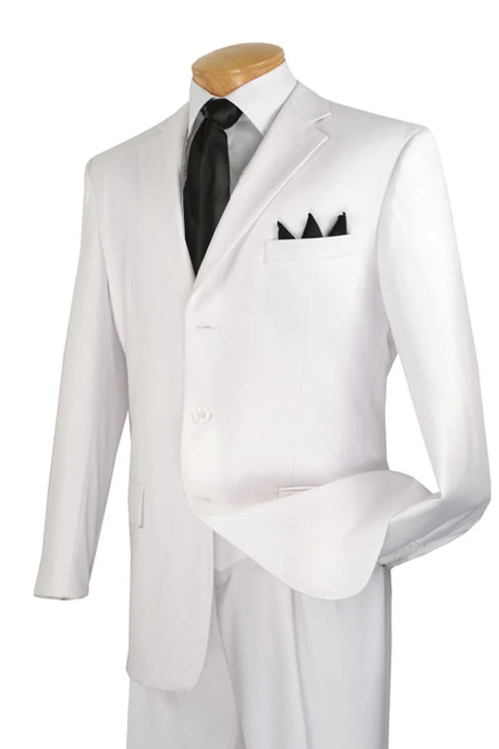 Classic White 3-Button Regular Fit Suit