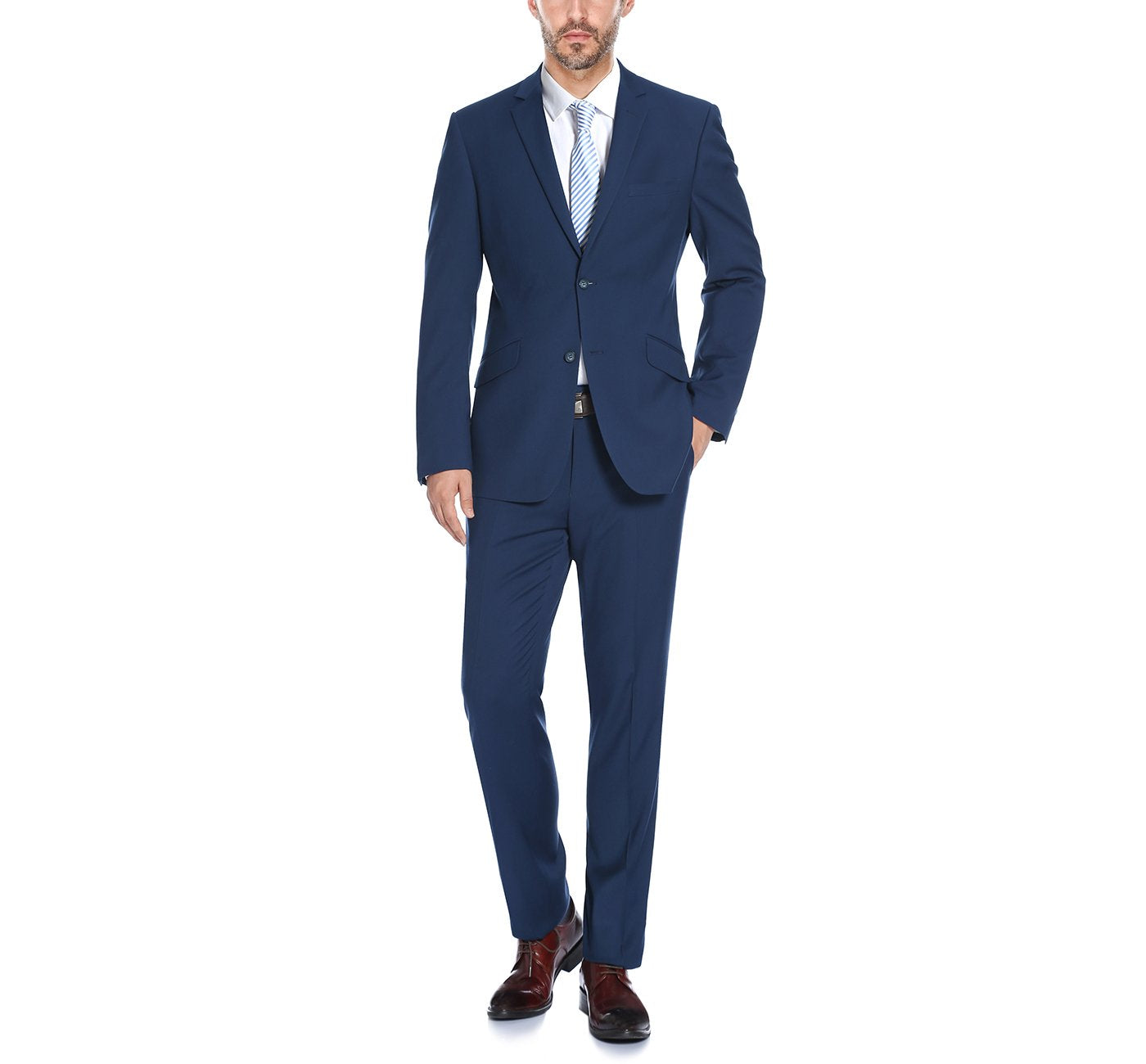 Men's Slim Fit Stretch 2-Piece Suit by Renoir