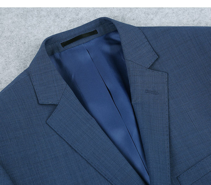Wool Slim Fit 2 Piece Suit in Blue
