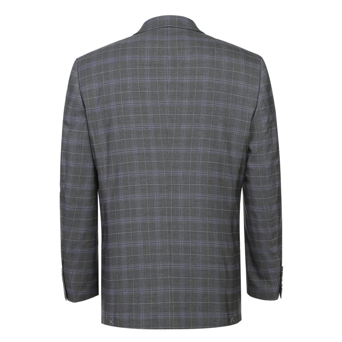 Men's Classic Fit Checked Suit by Renoir