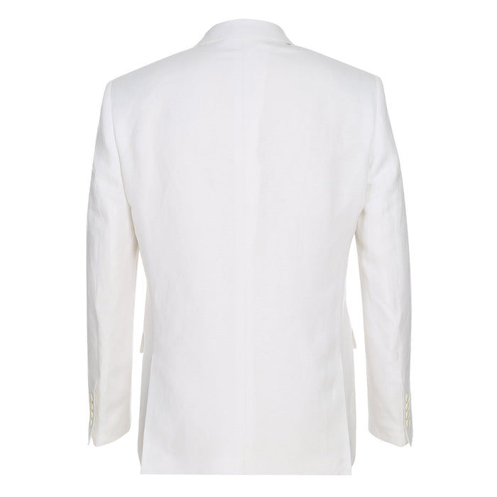 611-2 Men's Slim Fit Checked Linen Suit