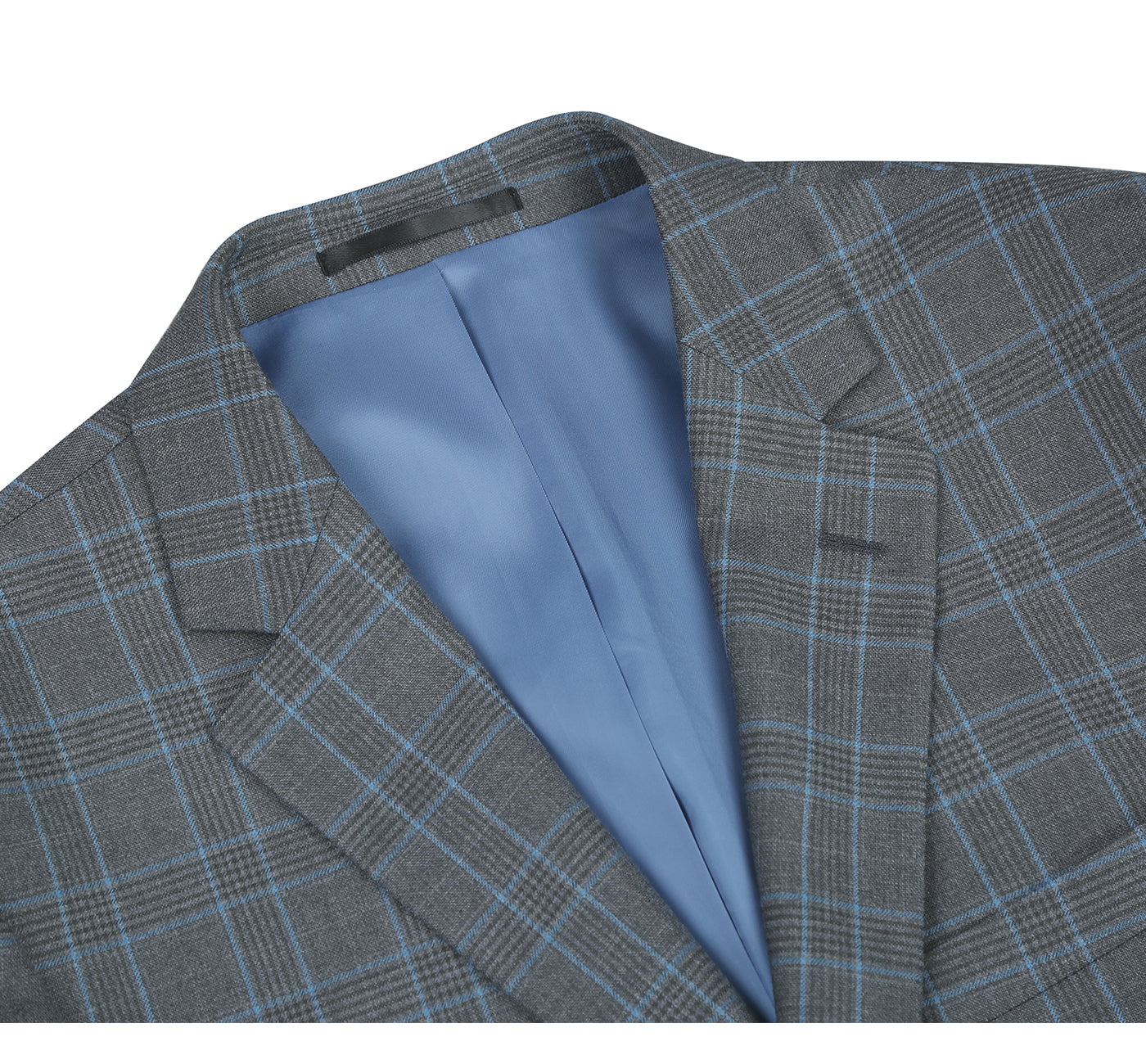 Men's Classic Fit Two Piece Windowpane Suit