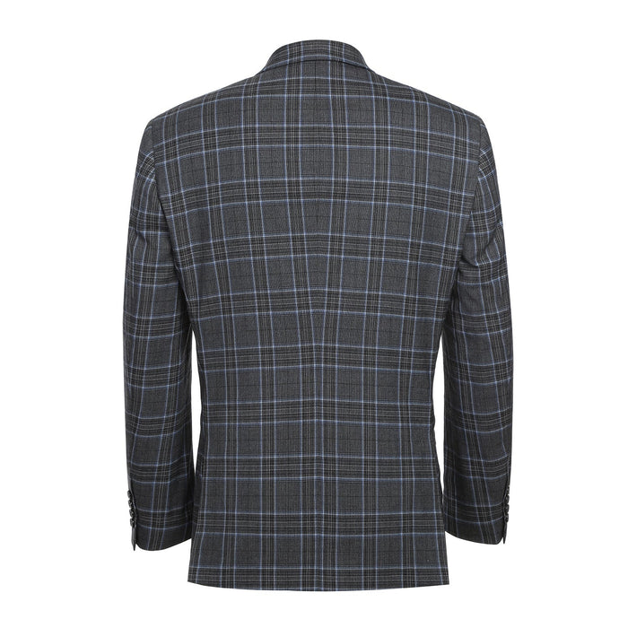 Men's Slim Fit Checked Suit by Renoir