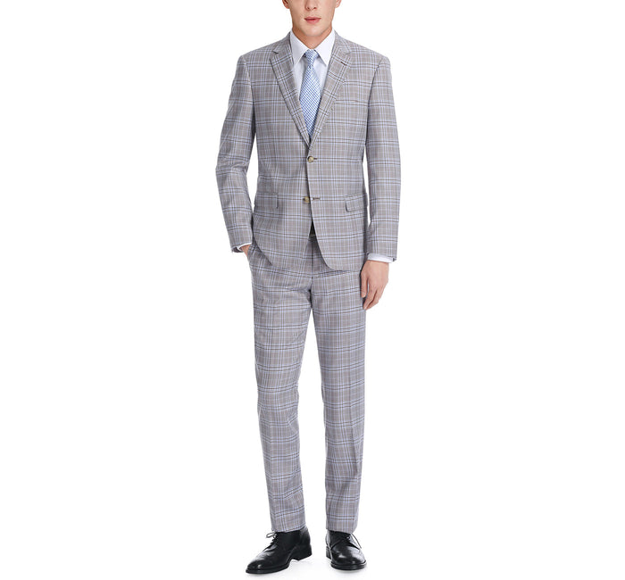 Men's Slim Fit 2-Piece Check Suit Renoir