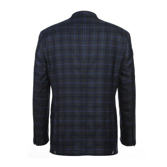 Men's Checked Classic Fit Suit by Renoir