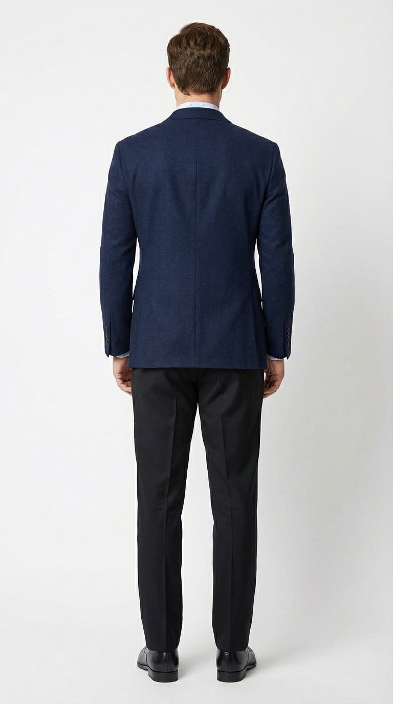 Mens Navy Blue Double Breasted Blazer – Classic Formal Suit Jacket for Business, Wedding, Office and Professional Wear Navy Blue / 50 Regular