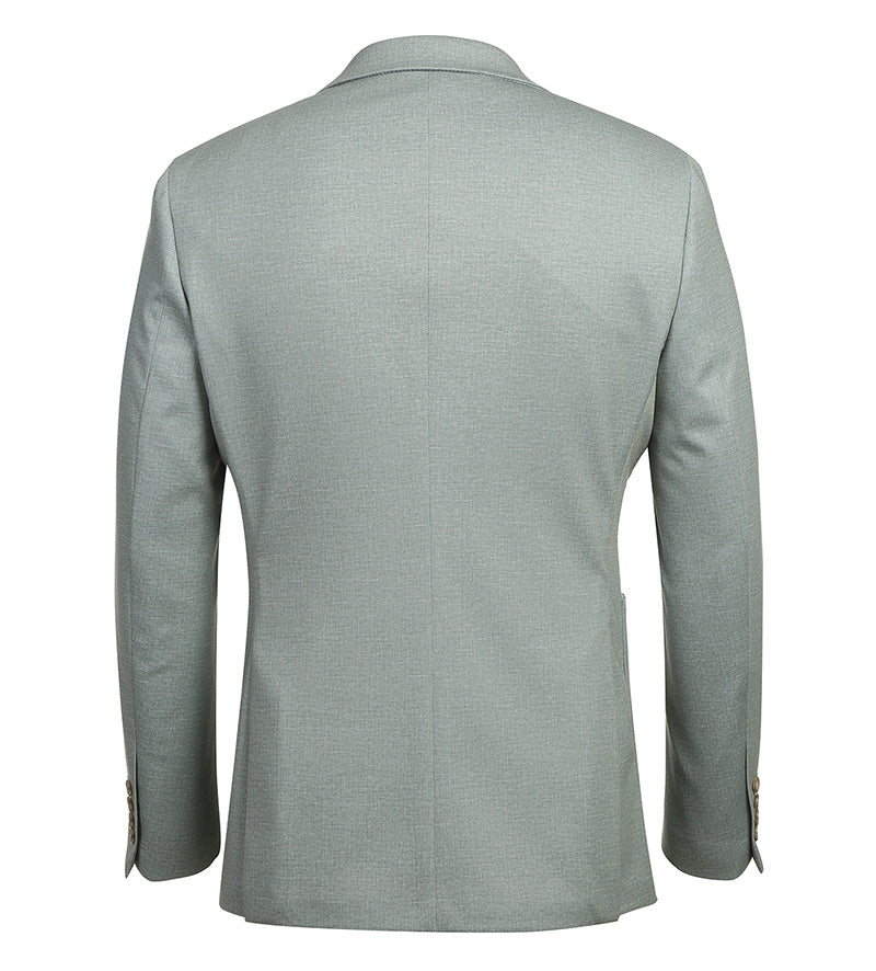 Half Canvas Slim Fit Blazer - Light Sage Gray