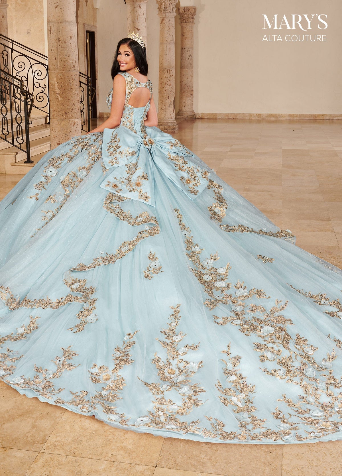 Alta Couture MQ3074 3D Floral Quinceanera Dress