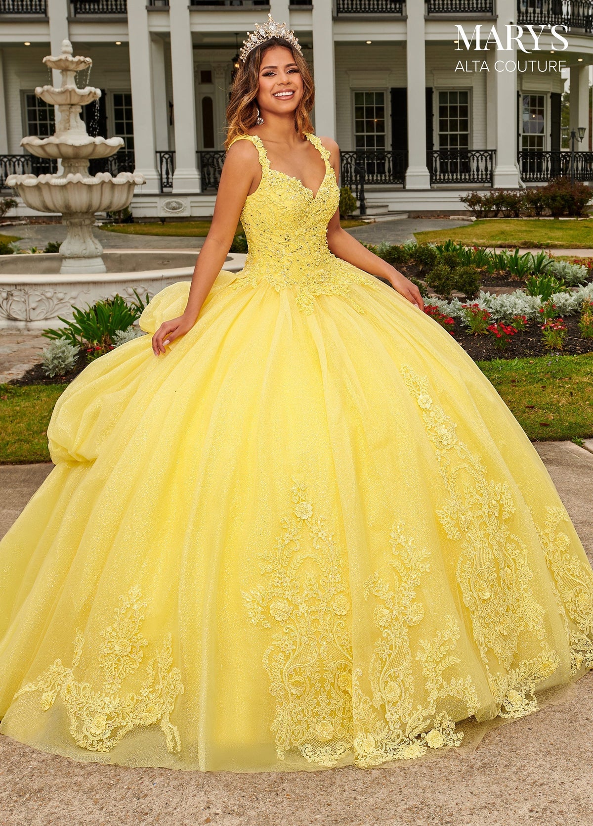 Alta Couture MQ3092 3D Floral Quinceanera Dress