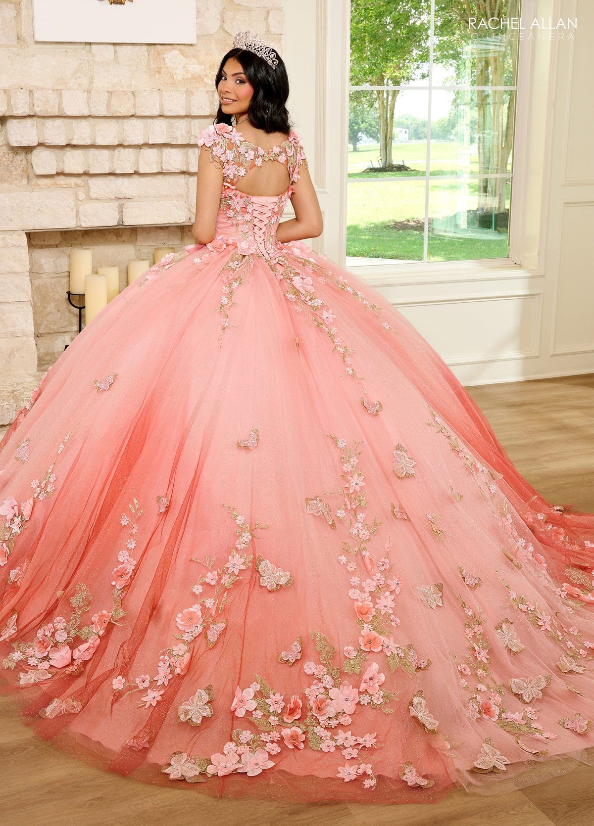 Rachel Allan RQ3125 3D Floral Sweetheart Quinceanera Dress