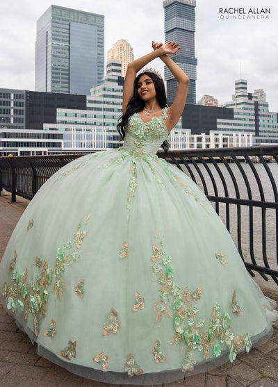 Rachel Allan RQ3125 3D Floral Sweetheart Quinceanera Dress