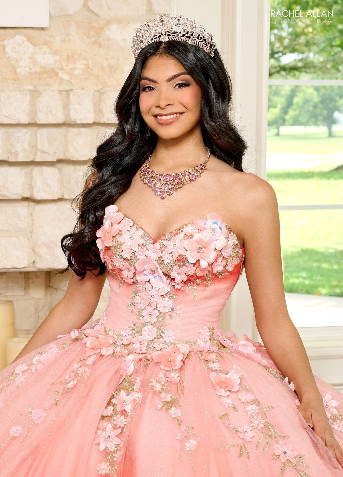 Rachel Allan RQ3125 3D Floral Sweetheart Quinceanera Dress