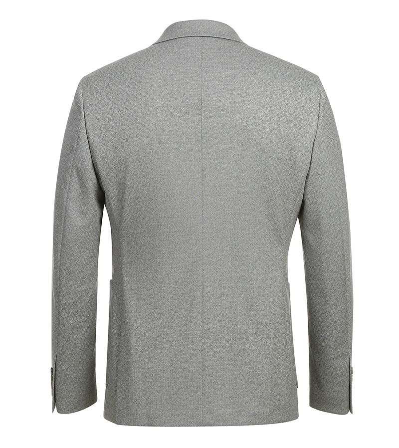 Half Canvas Slim Fit Gray Blazer